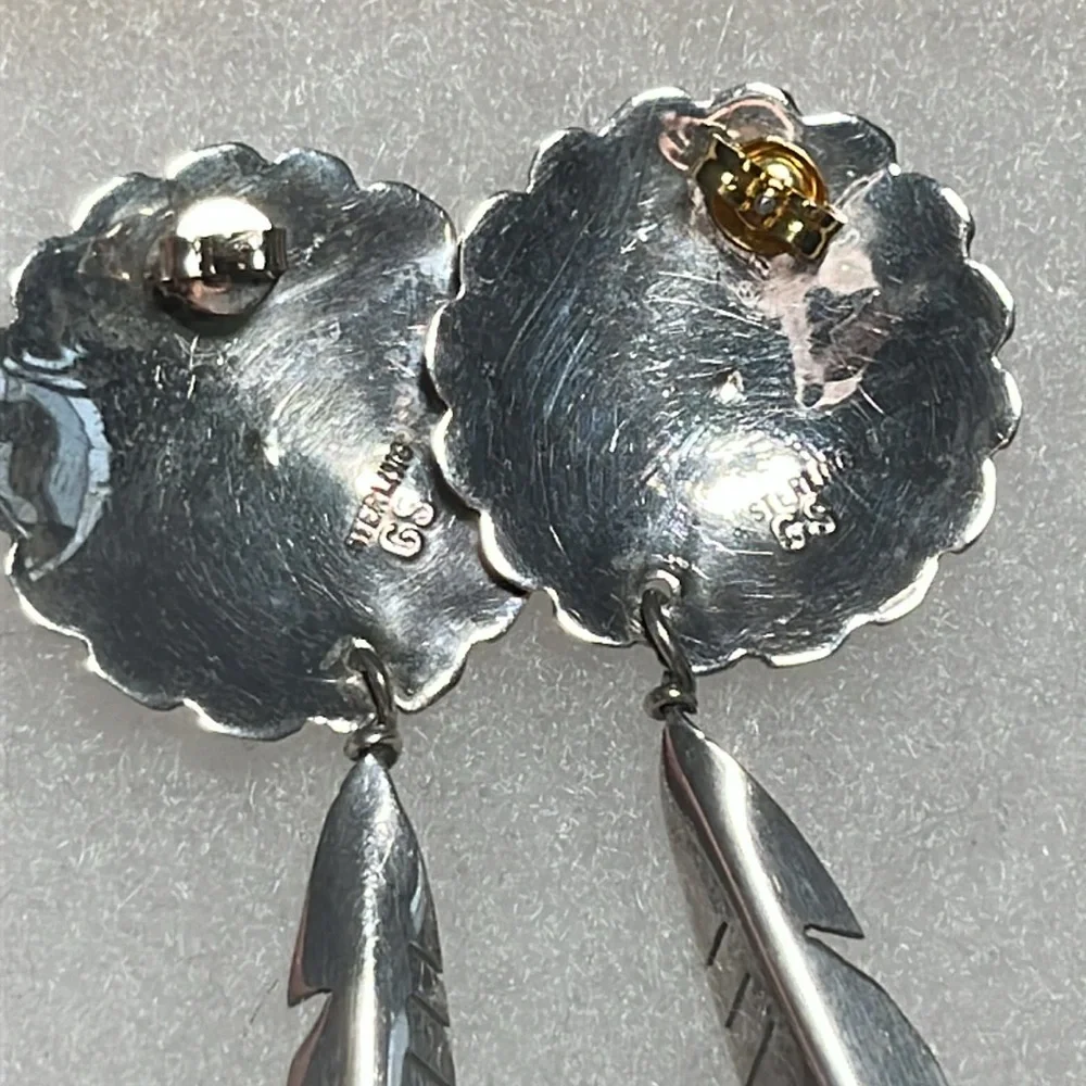 Native american earrings sterling silver - Picture 3 of 5